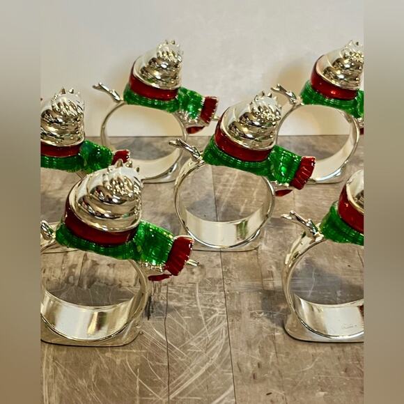 International Silver Company silver plated snowman napkin rings, set of 12 - Picture 10 of 10